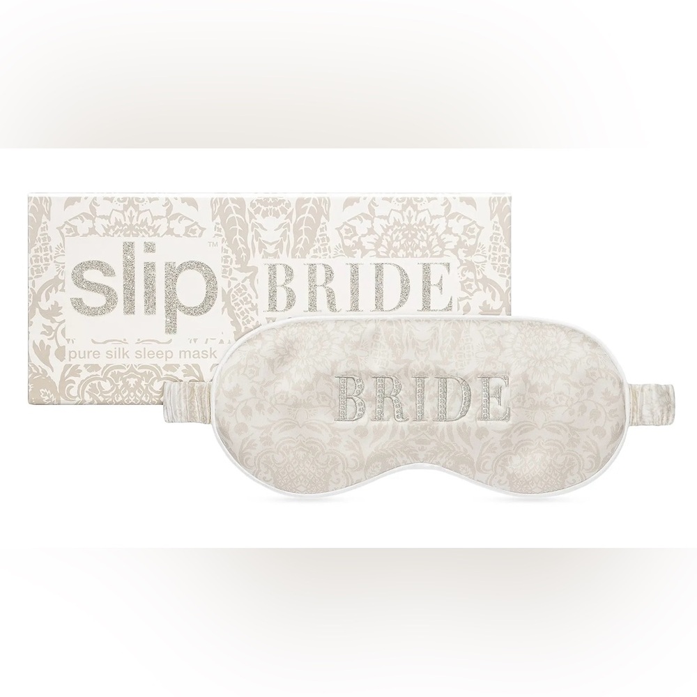 Slip Silk BRIDE Sleep Mask Luxury Silk Eye Mask Bridal Shower Wedding - NIB